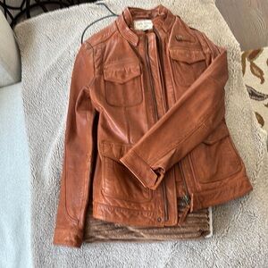 Chic Tan Leather Jacket